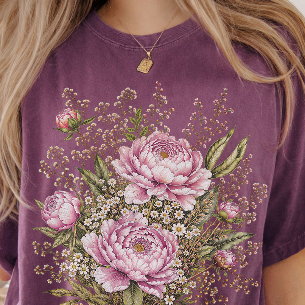 Pink Peony Floral T-Shirt