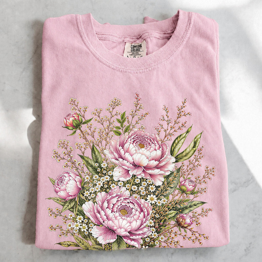Pink Peony Floral T-Shirt