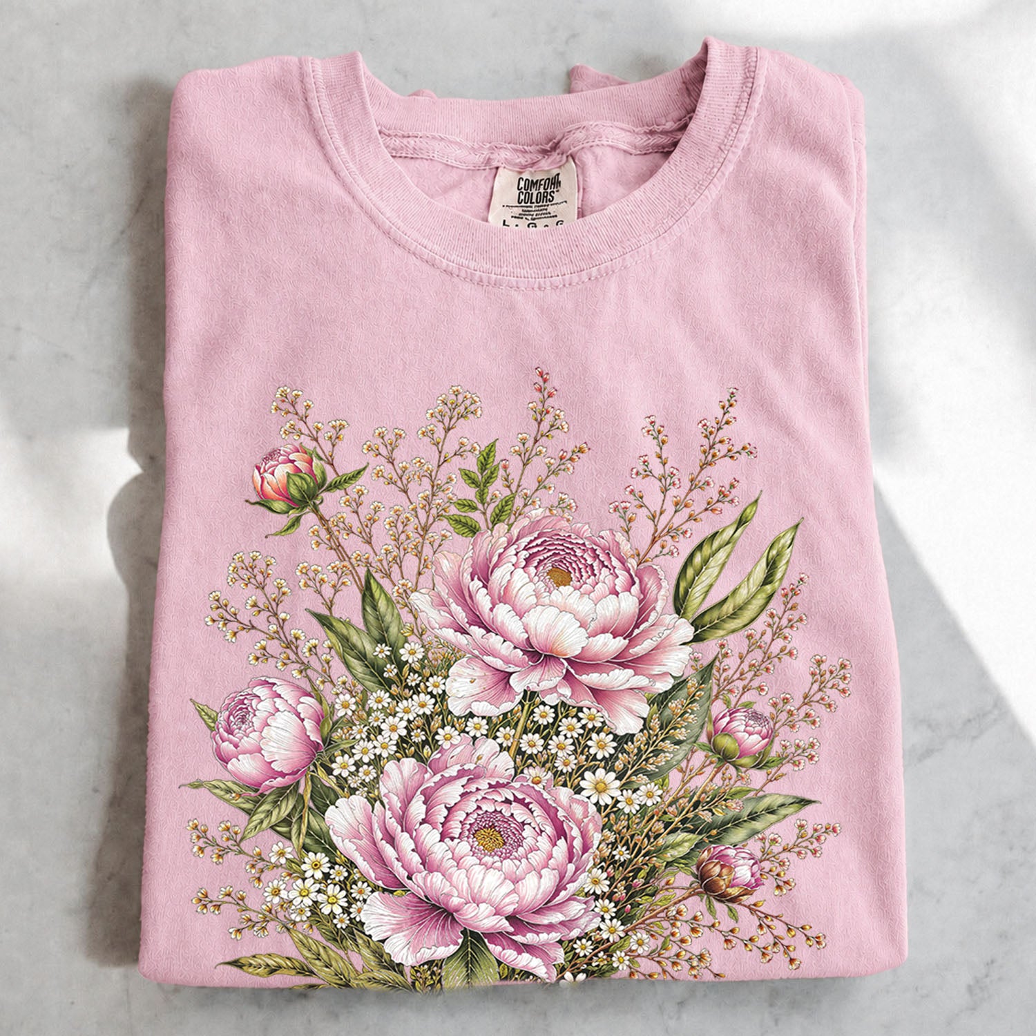 Pink Peony Floral T-Shirt