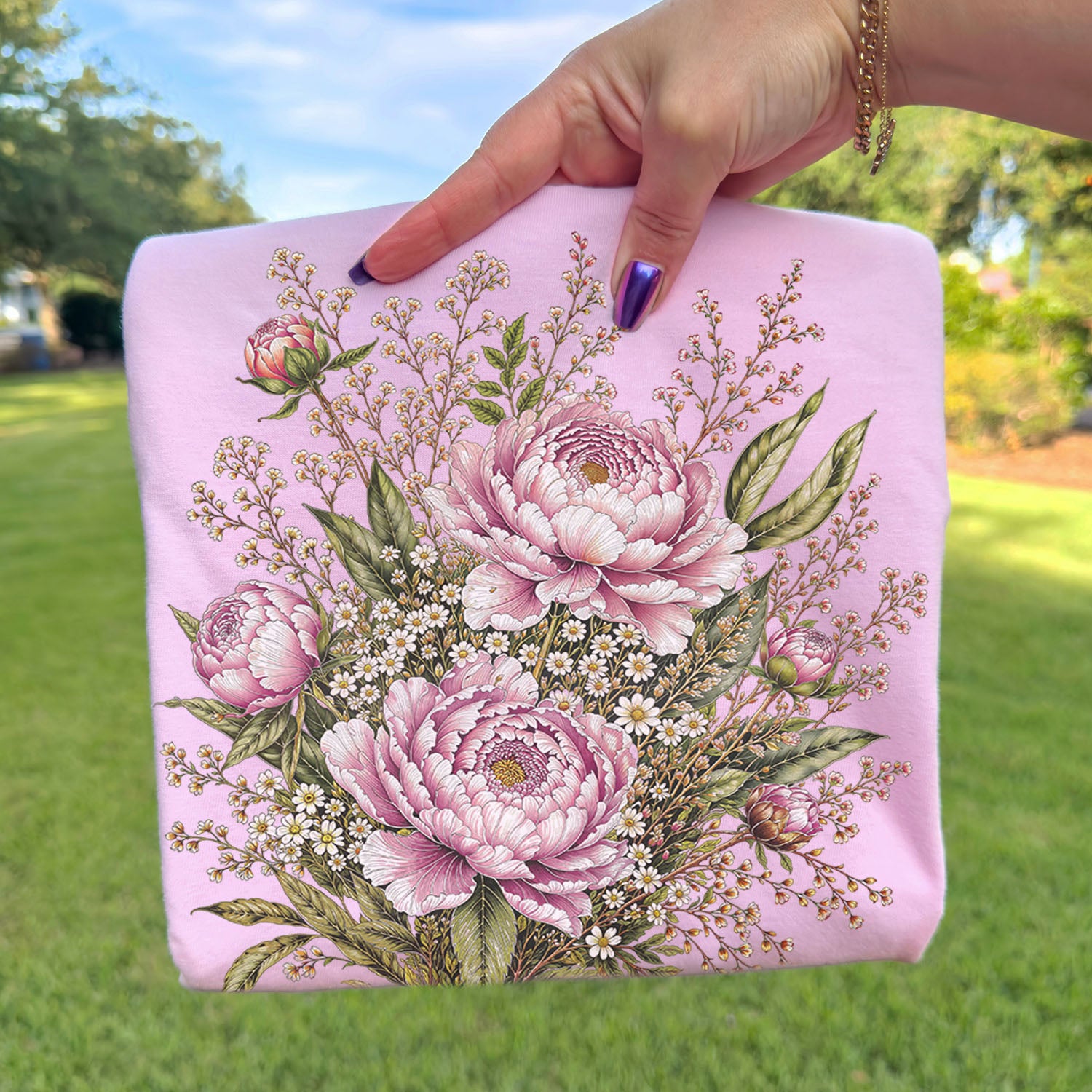Pink Peony Floral T-Shirt