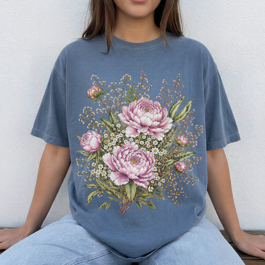 Pink Peony Floral T-Shirt