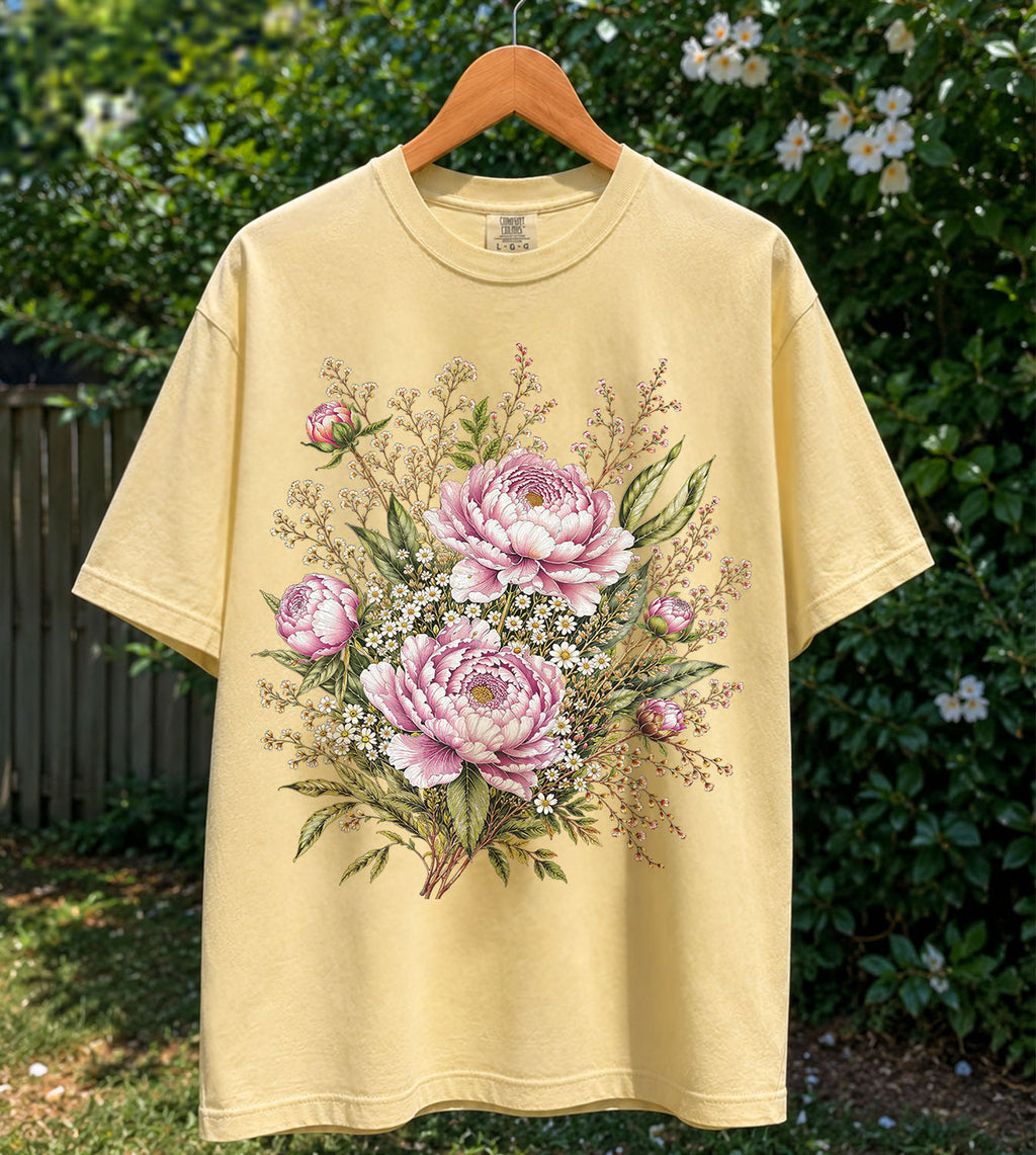 Pink Peony Floral T-Shirt