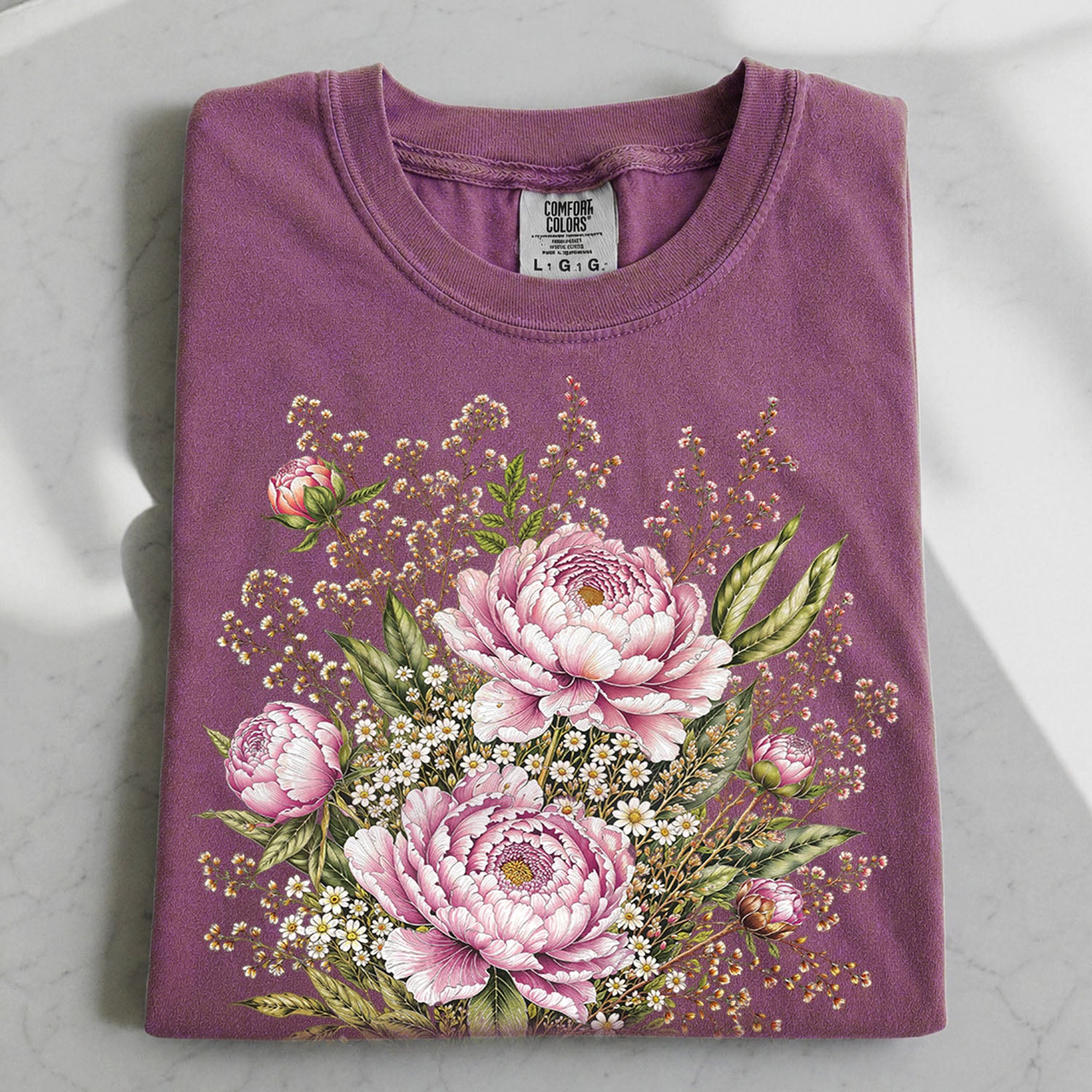 Pink Peony Floral T-Shirt