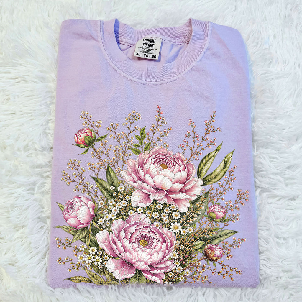 Pink Peony Floral T-Shirt
