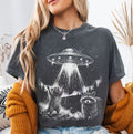 Raccoon UFO Alien Invasion T-shirt