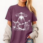 Raccoon UFO Alien Invasion T-shirt