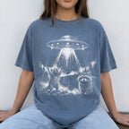 Raccoon UFO Alien Invasion T-shirt