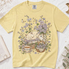 Sleeping Cat Purple Wildflower T-Shirt