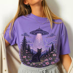 UFO Alien Abduction Cat T Shirt