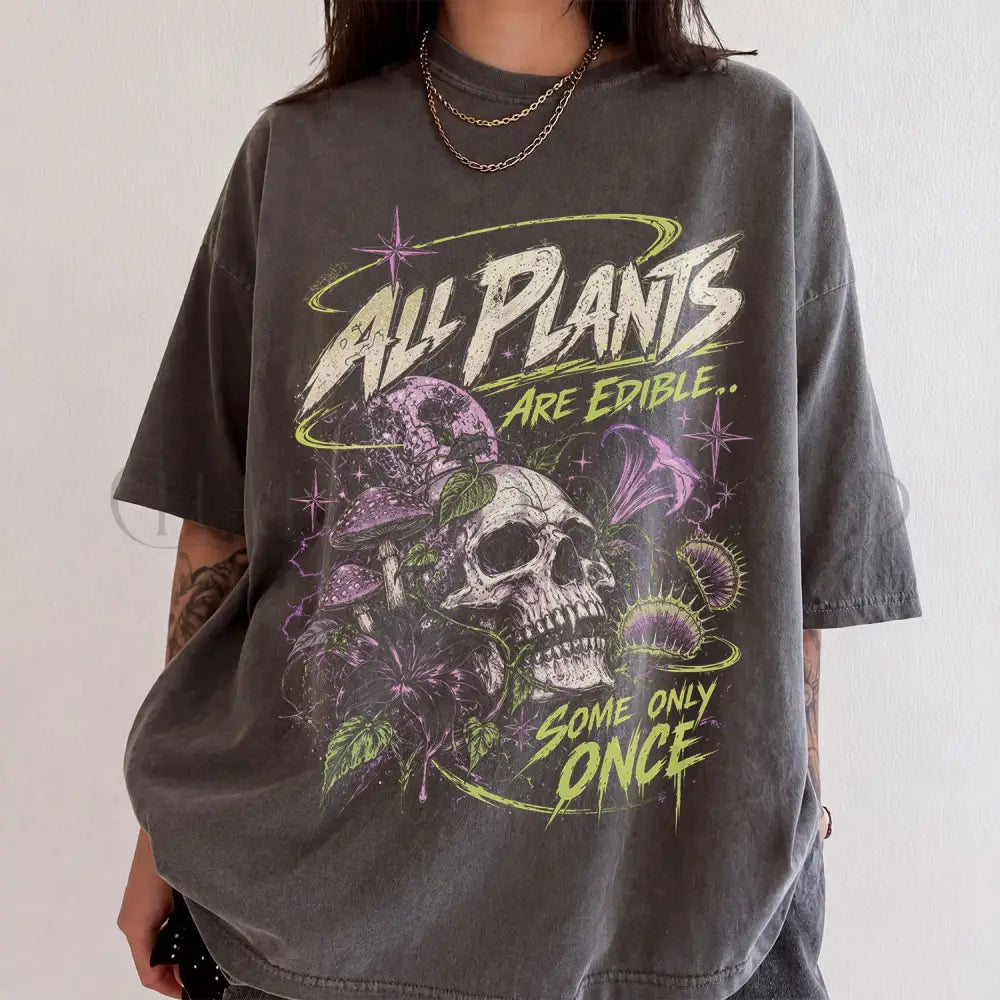 All Plants Are Edible Comfort Colors T-Shirt - Pepper / S - T-Shirt