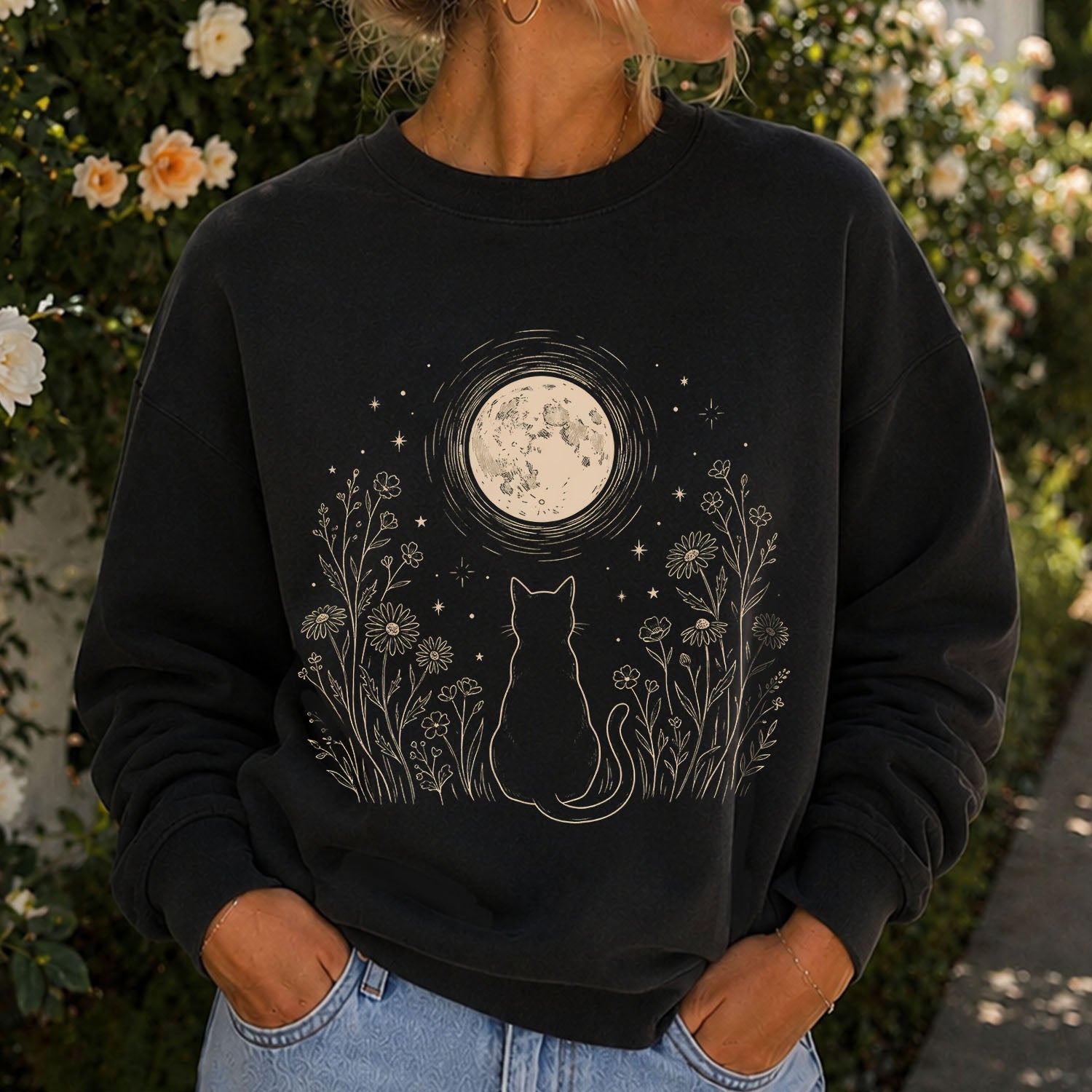 Stargazing Cat Sweatshirt