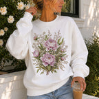 Pink Peony Floral Sweatshirt