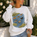 Swimming Cats in Pond Sweatshirt