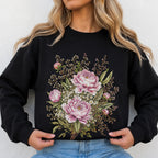 Pink Peony Floral Sweatshirt