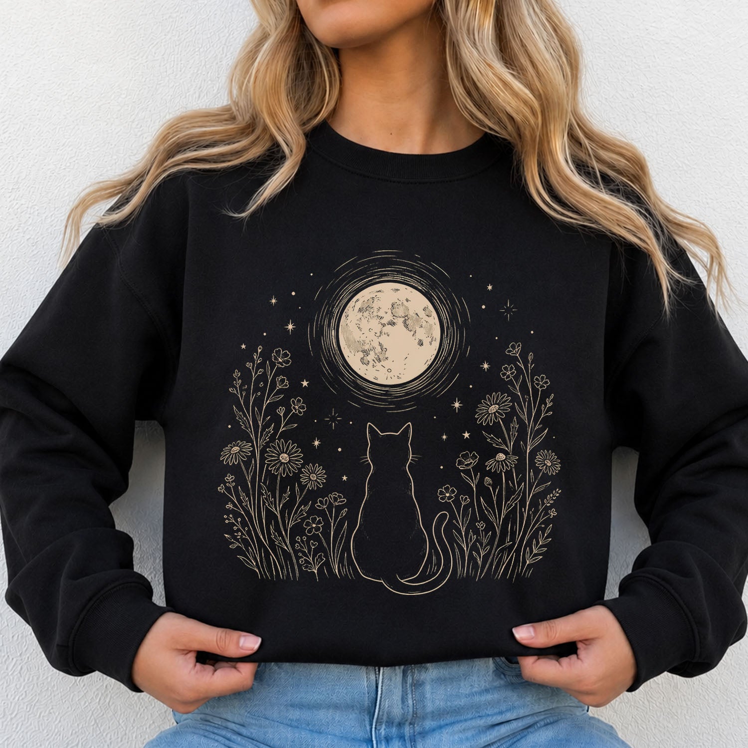Stargazing Cat Sweatshirt