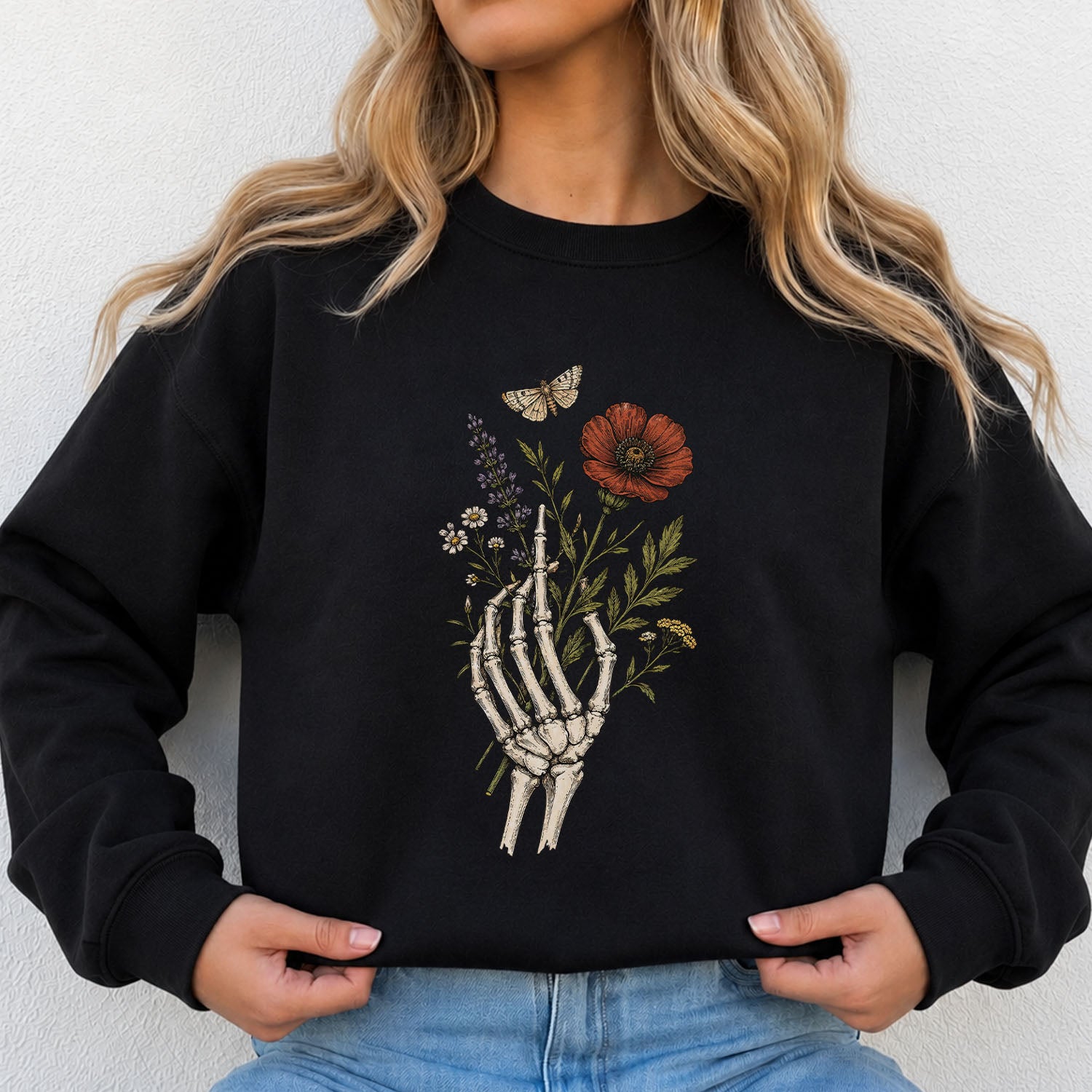 Skeleton Boquet Sweatshirt