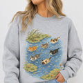 Swimming Cats in Pond Sweatshirt