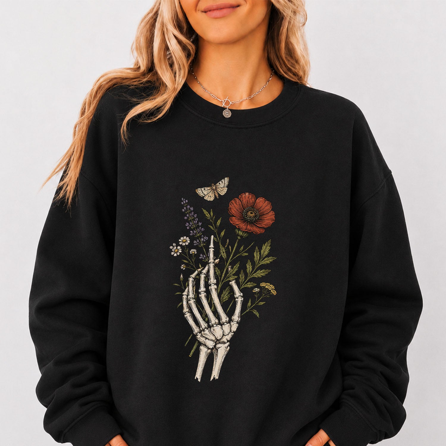 Skeleton Boquet Sweatshirt