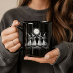 Witches Moon Dance Black Ceramic Mug