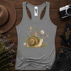 Blooming at My Own Pace Snail Racerback Tank Top