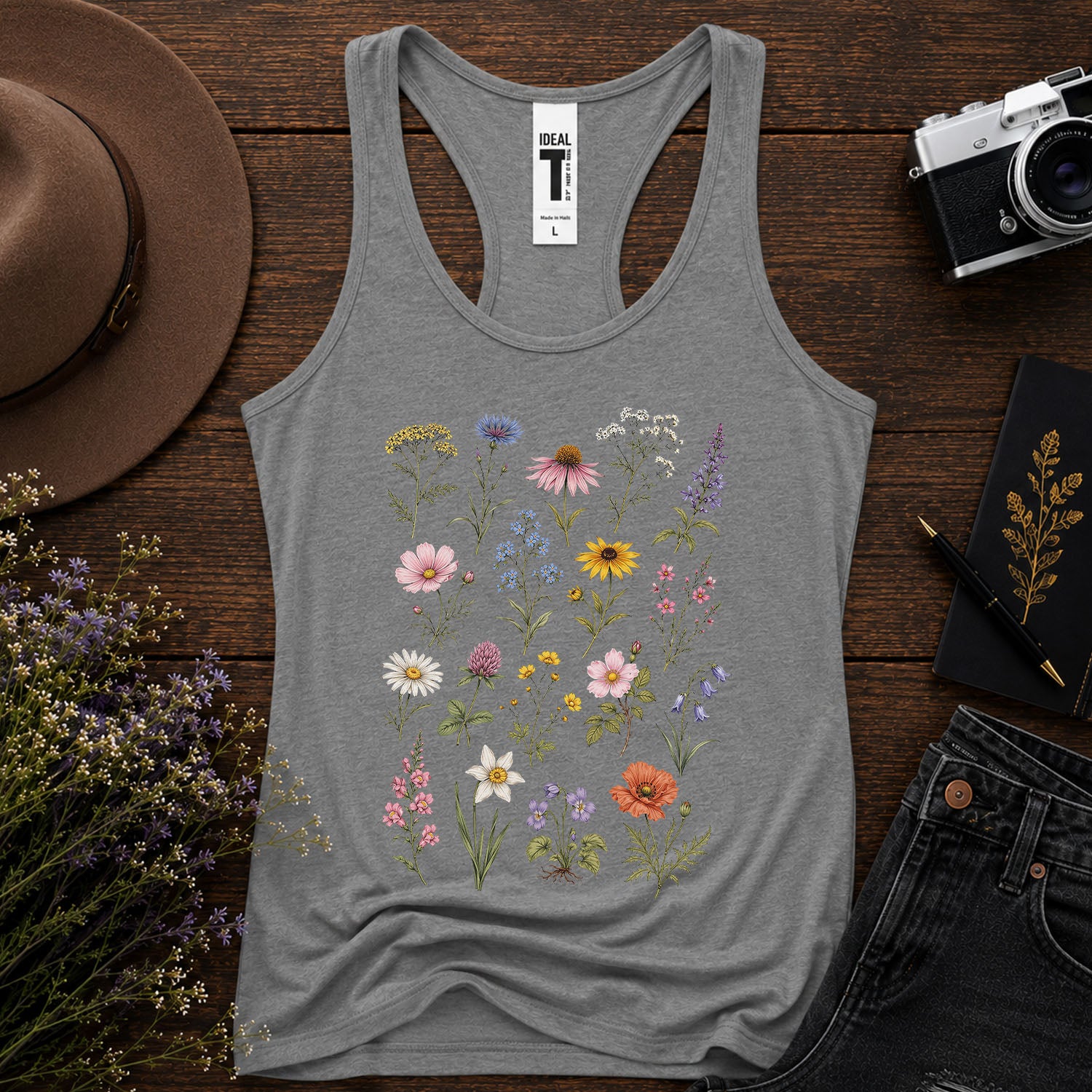 Meadow Blooms Racerback Tank Top