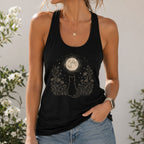 Stargazing Cat Racerback Tank Top