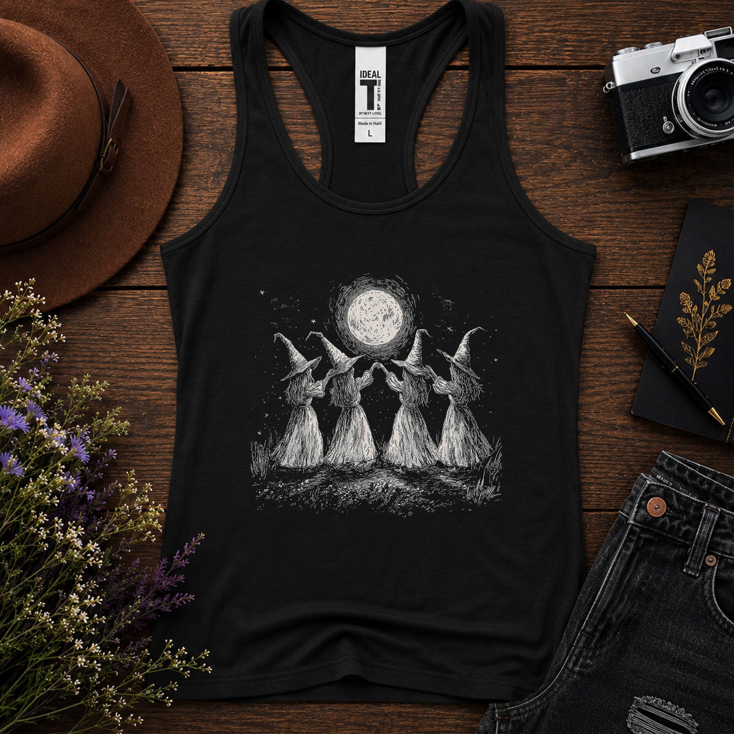 Witches Moon Dance Racerback Tank Top