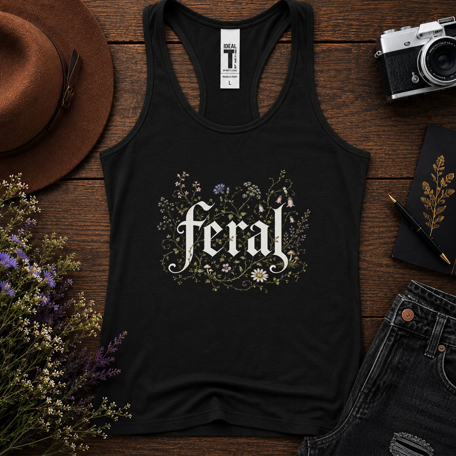 Feral Wildflower Racerback Tank Top