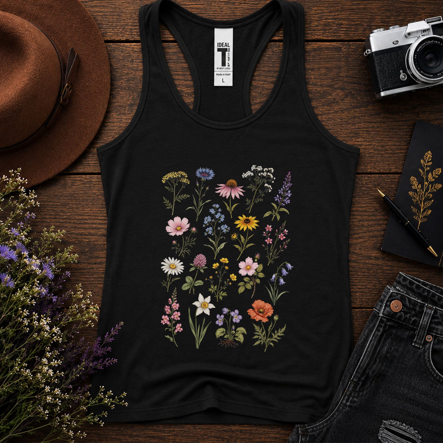 Meadow Blooms Racerback Tank Top