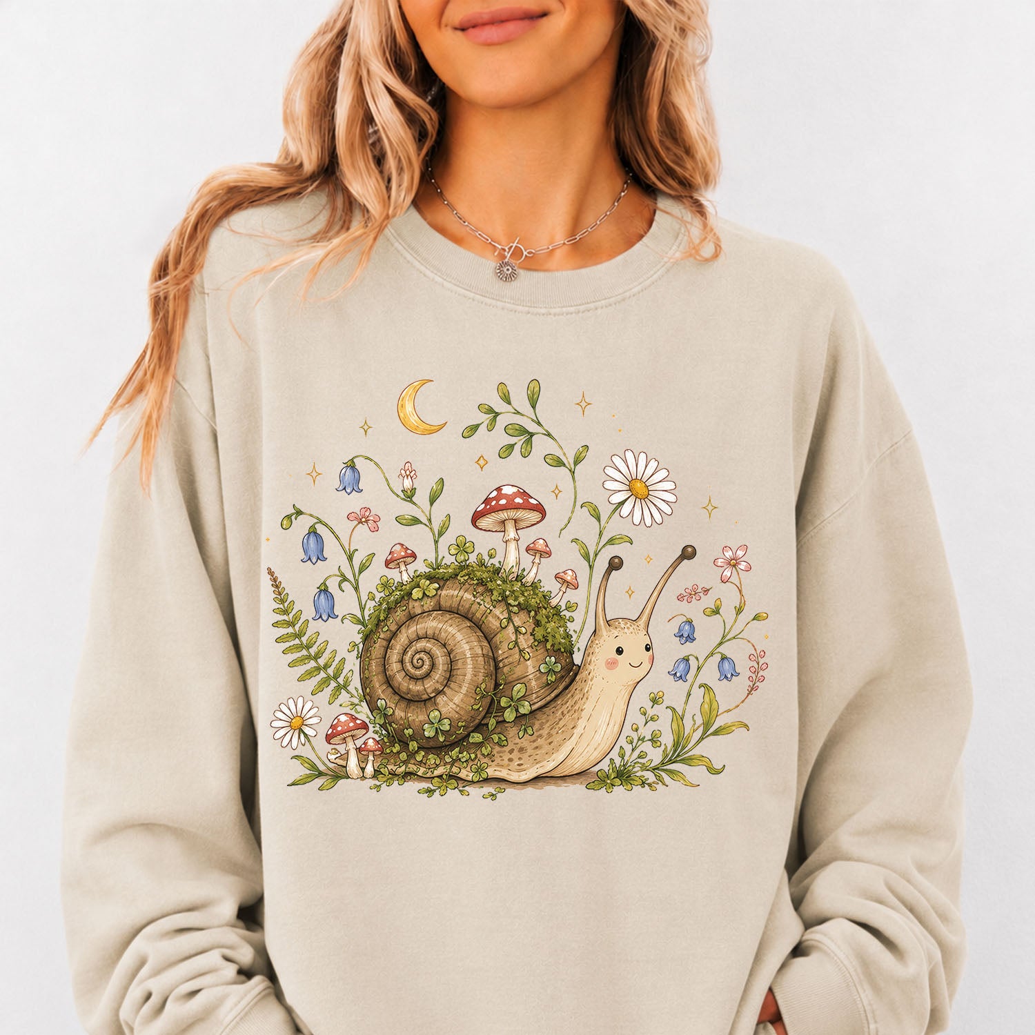 Blooming at My Own Pace Snail Sweatshirt
