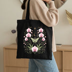 Moonlit Pink Orchid Flower Tote Bag
