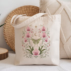 Moonlit Pink Orchid Flower Tote Bag