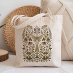 Whimsical Moth Cotton Tote Bag - Charmed and Wyld