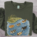 Swimming Cats in Pond Sweatshirt