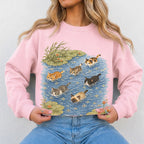 Swimming Cats in Pond Sweatshirt
