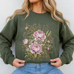 Pink Peony Floral Sweatshirt