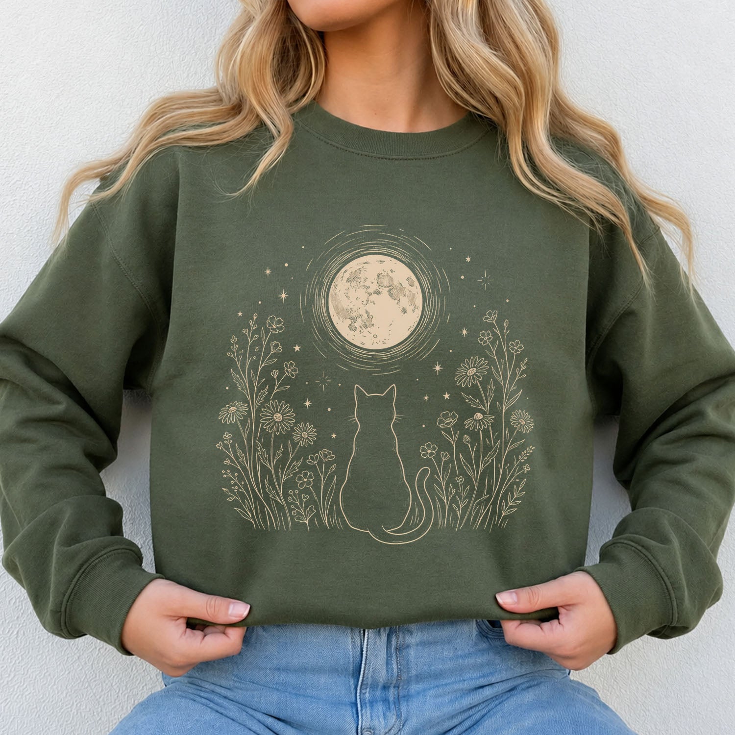 Stargazing Cat Sweatshirt