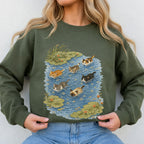 Swimming Cats in Pond Sweatshirt