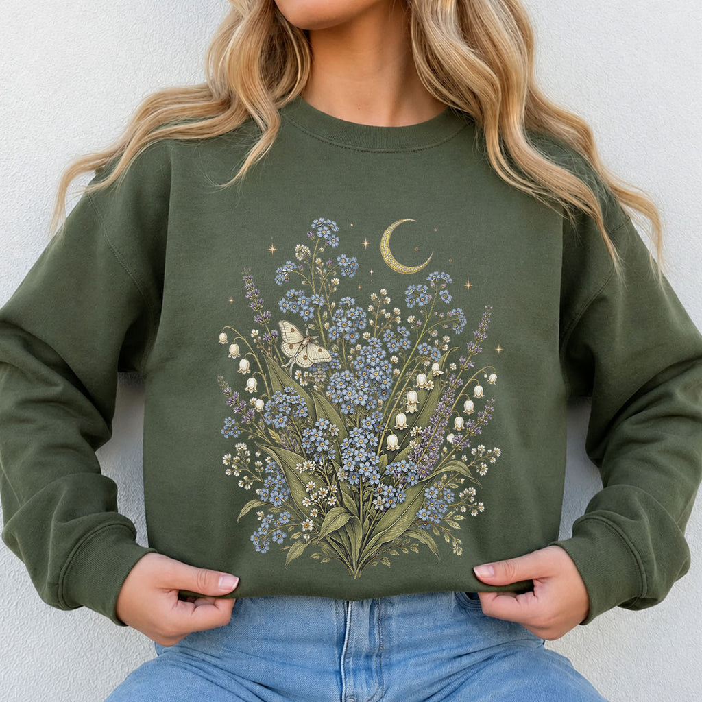 Moonlit Forget Me Not Sweatshirt