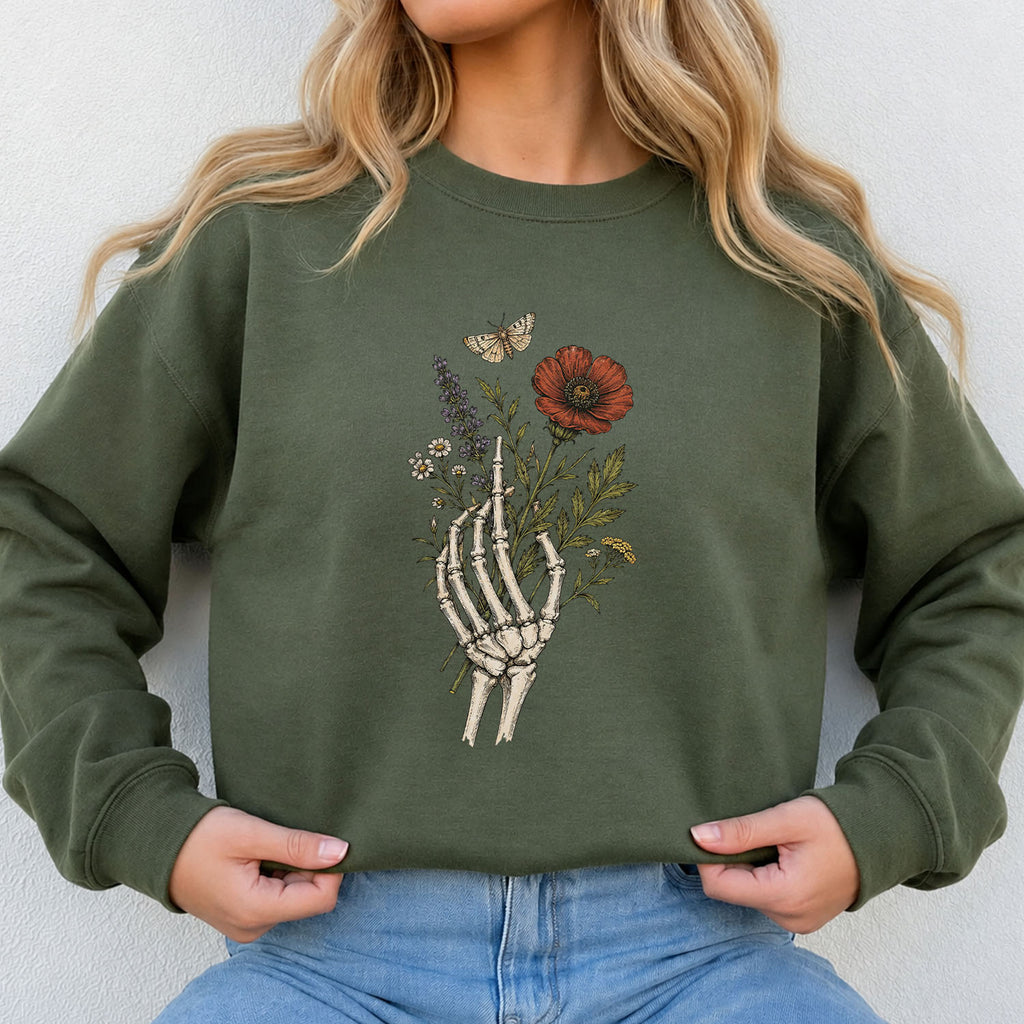 Skeleton Boquet Sweatshirt