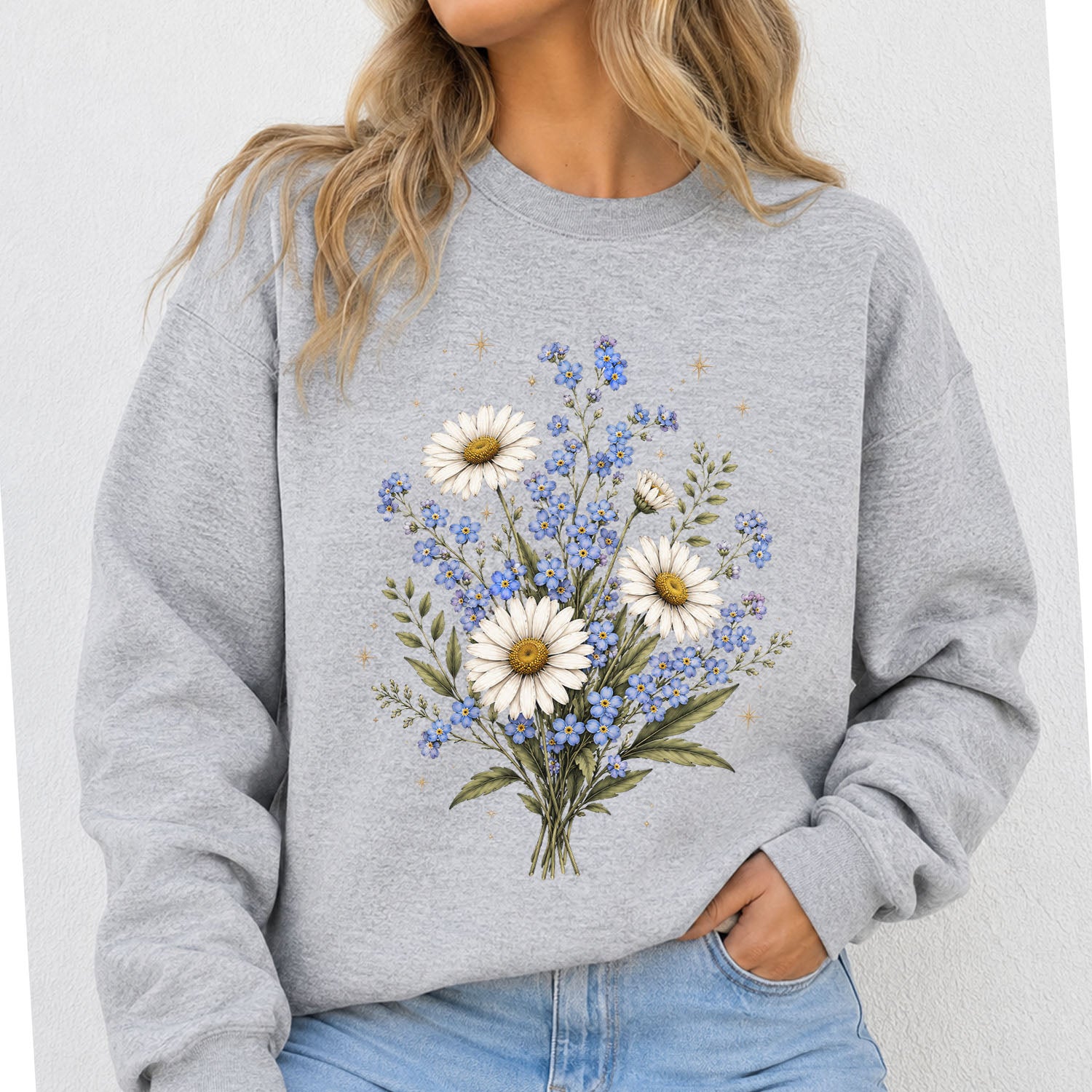 Forget Me Not Daisy Sweatshirt