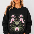 Moonlit Pink Orchid Flower Sweatshirt