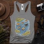 Swimming Cats in Pond Racerback Tank Top