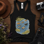 Swimming Cats in Pond Racerback Tank Top
