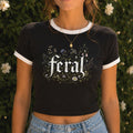 Feral Wildflower Ringer Crop T-Shirt