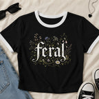 Feral Wildflower Ringer Crop T-Shirt