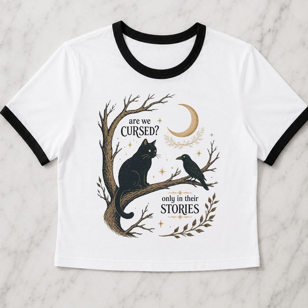 Are We Cursed? Ringer Crop T-Shirt