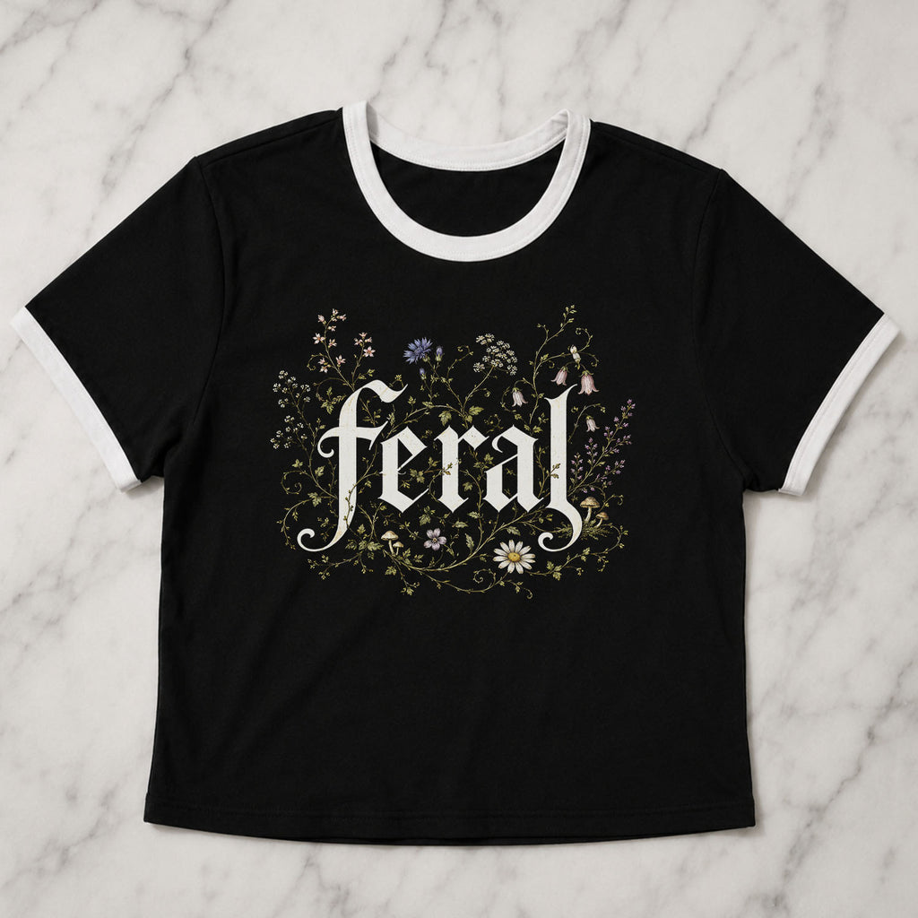 Feral Wildflower Ringer Crop T-Shirt