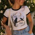 Are We Cursed? Ringer Crop T-Shirt