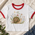 Blooming at My Own Pace Snail Ringer Crop T-Shirt